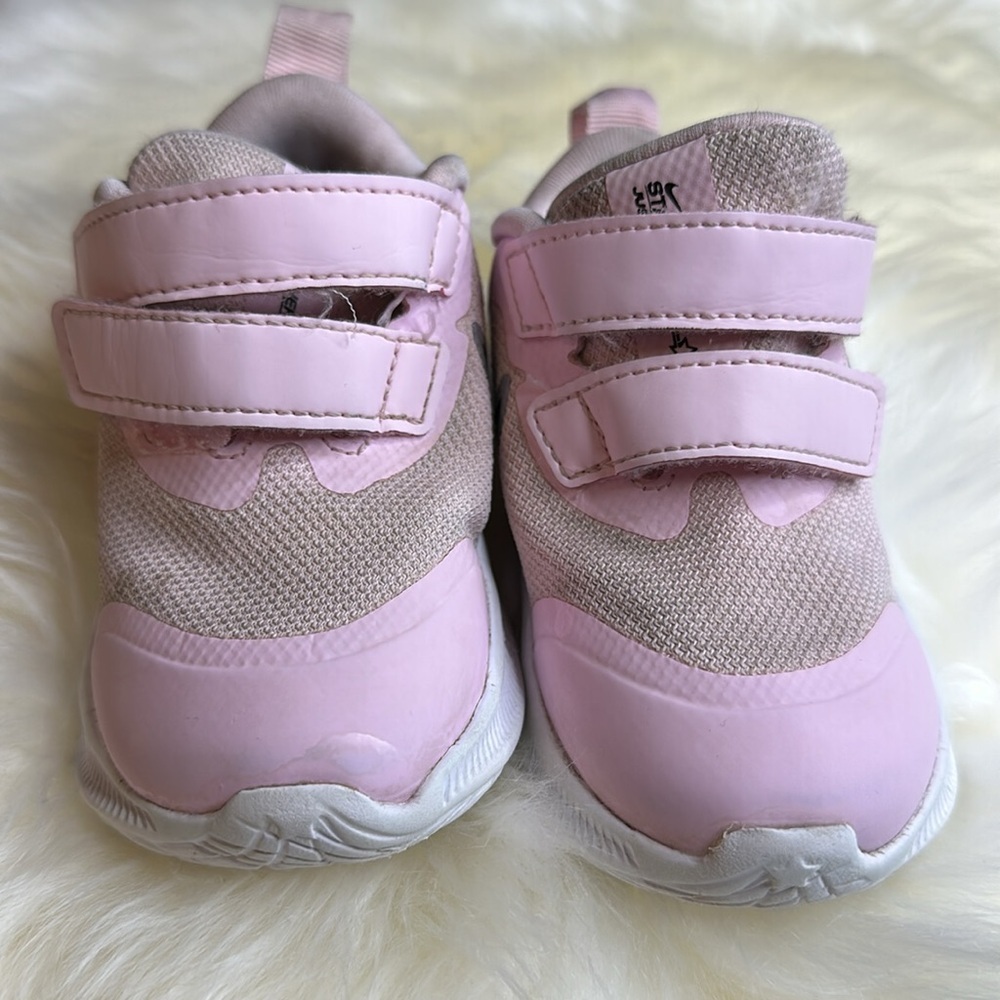Nike StarRunner just do it Baby Girls Shoes Size 5C Color: Pink/Black/White - Picture 7 of 10